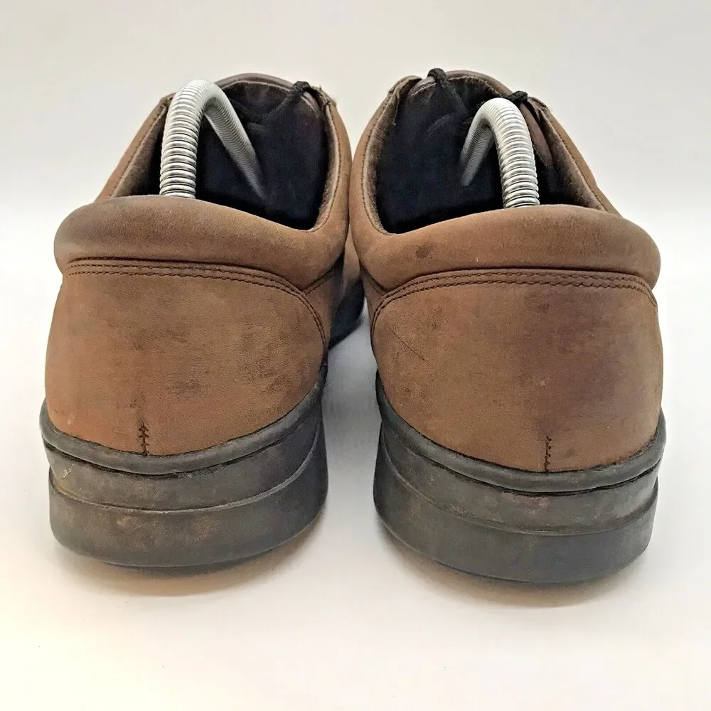 Dunham Abzorb Brown Nubuck Leather Shoes 5300BR Men's 12D Lace Up Low Top Derby